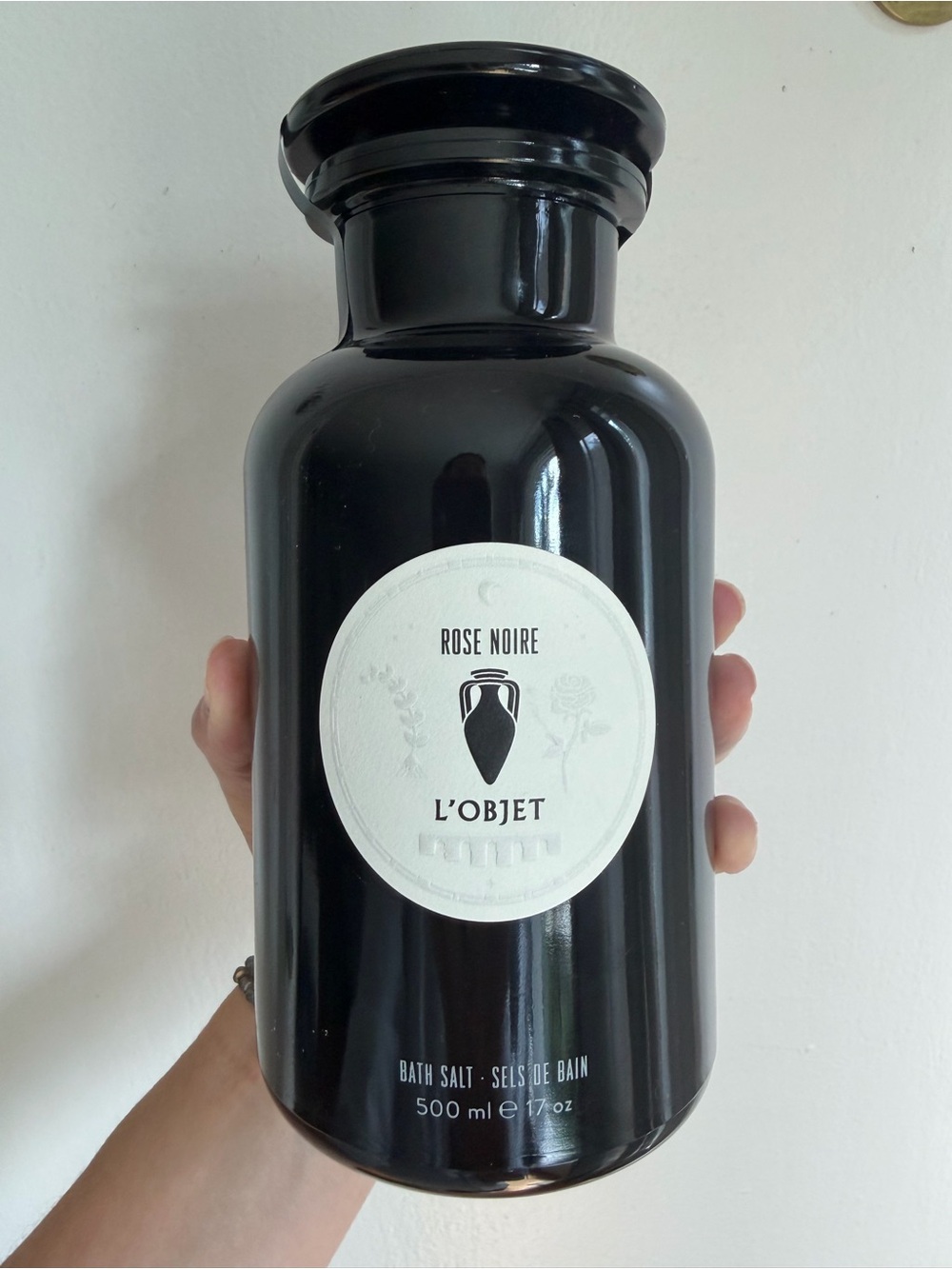 L'Objet Rose Noire Bath Salt Jar - Black